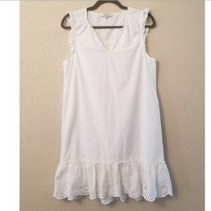 Madewell Cotton White Eyelet Dress size Medium